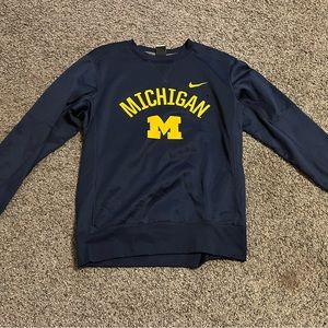Michigan Wolverines Jordan Nike Crewneck Therma Fit Sweater